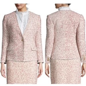 Rebecca Taylor | Textured Tweed Mauve Cream Jacket